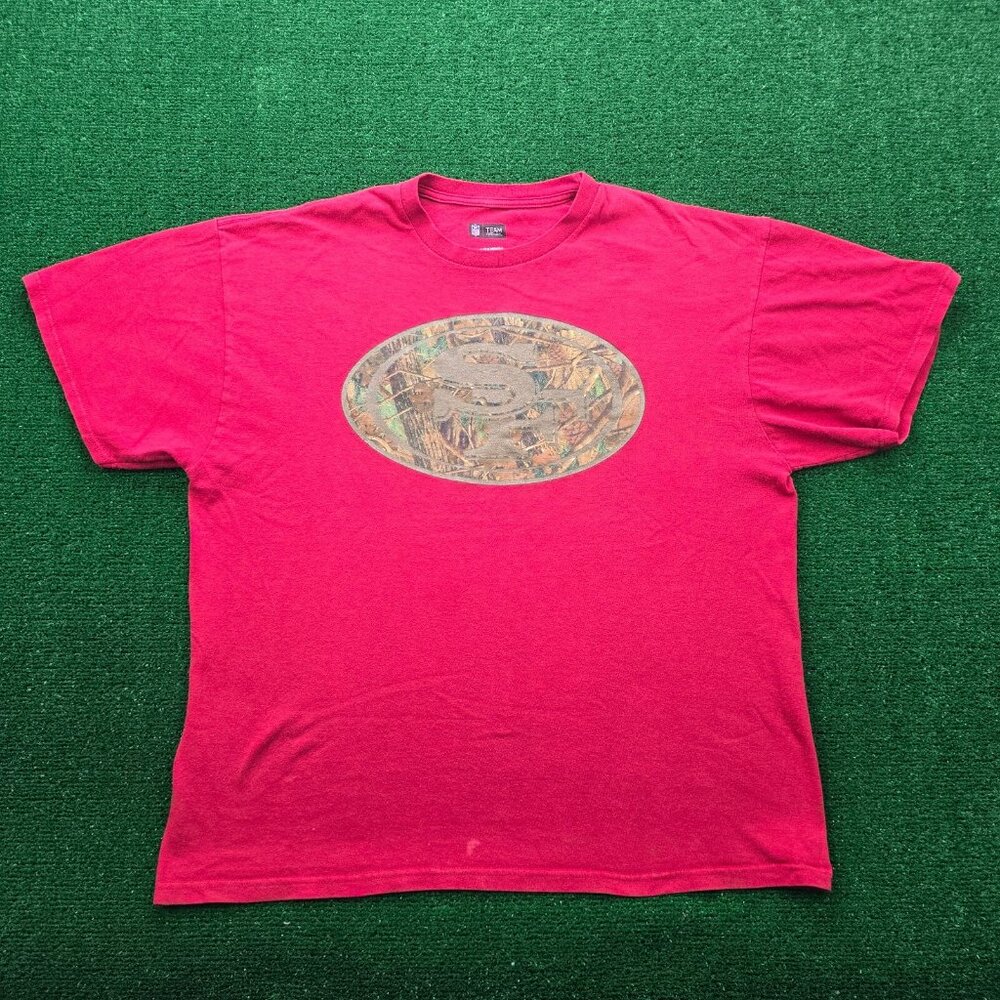 San Francisco 49ers Tshirt Mens XL Red Short Sleeve NFL Football Camo Logo